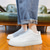 cheap Casual-Men&#039;s White Casual Sneakers with Lace-up Closure and Comfortable Sole – Stylish Everyday Shoes for Walking and Leisure
