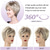 cheap Older Wigs-Short Blonde Wigs for Women Pixie Cut Wig with Bangs Ladies Natural Layered Synthetic Hair Wig Blonde Mix White Wig for Daily Fancy Dress Accessory Costume Cosplay Halloween Party Use
