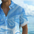 cheap Geometric Pattern-Men&#039;s Geometric Gradient Waves Shirt Summer Shirt Button Up Shirt Short Sleeve Fashion Casual Outdoor Vacation Dailywear Summer Spring Turndown 3D Print Collared Shirts Front One Pocket White Blue