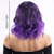 cheap Synthetic Trendy Wigs-Synthetic Wig Wavy Water Wave Asymmetrical Neat Bang Machine Made Wig 14 inch A1 Synthetic Hair Women&#039;s Anime Classic Comfortable Purple
