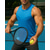 preiswerte Herrenhemd-Herren Einfarbig Workout-Tanktop Panzer Ärmellos Schweißableitend Feuchtigkeitsableitend Atmungsaktiv Tennis Golfspiel Laufen U-Ausschnitt Weiß Schwarz Blau Tennisbekleidung