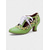 cheap 1930s-Women&#039;s Edwardian Vintage Green Lace-Up Heels with Floral Embroidery – 1900s Victorian Style Court Shoes for Garden Parties, Afternoon Tea &amp; Retro Costumes