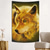 baratos Tapeçaria do Artista-&quot;Lobo Sol Dourado&quot; Vincent Hie Tapeçaria Suspensa Arte de Parede Tapeçaria Grande Decor Mural Fotografia Fundo Cobertor Cortina Decoração para Casa Quarto Sala de Estar