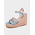 preiswerte Keilsandalen-Damen-Riemchensandalen mit Blumenmuster und Keilabsatz und verstellbarem Knöchelriemen, bequem und stylisch für Sommer, Strand und Urlaub
