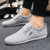 cheap Casual Lace-Up Shoes-Men's Blue Denim Slip-on Sneakers with Textured Upper - Casual, Comfortable, Ideal for Daily Wear, Travel and Relaxed Settings