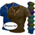 olcso Alkalmi Henley póló-Férfi Henley ing Tee Top Rövid ujjú Sima Raglan Sleeve Divat Dizájn Alap Begombol 2 db 2 csomagok Henley Hétköznapi Vakáció Utca Nyár Minden évszak Barna+Zöld Királykék+Zöld Zöld + hadsereg zöld
