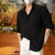 cheap Men&#039;s Button Up Shirts-Men&#039;s Shirt Summer Shirt Casual Shirt Beach Shirt Button Up Shirt Black White Apricot Long Sleeve Plain Lapel Vacation Hawaiian Jacquard Clothing Apparel Polyester Fashion Casual Comfortable
