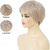 levne starší paruka-Dámská krátká bílá blond paruka s střihem pixie, rovná boční část, vrstvené vlasy, roztřepené syntetické vlákno, paruky pro starší dámy pro každodenní nošení