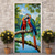 cheap Garage &amp; Door Banners-Tropical Bird Door Decorations Door Covers Summer Door Tapestry Door Curtain Decoration Backdrop Indoor/Outdoor Door Banner for Front Door Farmhouse