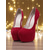 cheap Nightlife Party-Women&#039;s Red Suede Platform Heels with Metallic Stiletto and Waterproof Platform for Nightlife Parties
