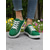 preiswerte Damen-Sneaker-Grüne Slip-On-Sneaker aus Canvas für Damen mit Schnürung – bequeme Sneaker ohne Fersenriemen, ideal zum Spazierengehen, Einkaufen, für den Schulweg und entspannte Sommertage