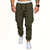 preiswerte Cargohosen-Herren Cargo-Hosen Hose Elastischer Bund Kordelzug Mehrere Taschen Einfach tragbar Outdoor Täglich Campen und Wandern Mode Klassisch Schwarz Armeegrün