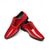 cheap Oxford Shoes-Men's Red Glossy Dress Shoes with Sleek Finish - Elegant, High-Gloss Formal Footwear for Weddings, Galas and Special Occasions