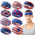 cheap Hair Styling Accessories-American Flag Headbands for Men 4th of July Patriotic Twisted Hair Band Red White Blue Stretchy Athletic Hair Accessories for USA Independence Day Memorial Day
