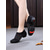 cheap Practice Dance Shoes-Women&#039;s Black Mesh Dance Shoes with Kitten Heel and Colorful Stripes - Elegant Adult Dance Shoes for Ballroom and Latin Dance