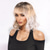 cheap Synthetic Trendy Wigs-Women&#039;s A1 Synthetic Hair Wavy Wig 14 inch Asymmetrical Neat Bang Machine Made Classic Comfortable Multi-color Color Gradient