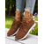 cheap Women&#039;s Sneakers-Women&#039;s Khaki Knit Walking Sneakers – Lightweight Breathable Casual Trainers for Daily Comfort and Travel