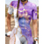 baratos Roupa de Triatlo Feminino-Mulheres Macacão para Triathlon Manga Curta Ciclismo de Montanha Ciclismo de Estrada Verão Roxo Gráfico Riscas Moto Secagem Rápida Resistente Raios Ultravioleta Zíper Frontal Bolso Traseiro Esticar