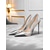 cheap Cocktail-Women&#039;s Nude Suede Pointed Toe Pumps with Mesh Detailing, High Heel Stiletto Shoes for Cocktail Parties and Formal Occasions