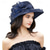 cheap Party Hats-Organza Kentucky Fascinator Hat for Women - Derby Cocktail Tea Party Sun Hat Wedding Bridal Flower Church Hat Packable