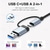 abordables Périphériques d'ordinateur-Adaptateur multiport 7 en 1 USB C + répartiteur USB 3.0 avec port Type-C PD, 5 ports USB, compatible OTG, pour MacBook, PC, tablette, PS4