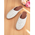 cheap Women&#039;s Flats-Women&#039;s White Pointed Toe Studded Mules - Slip-On Flat Backless Loafers with Rhinestone Accents for Adults, Daily Date &amp; Casual Garden Walks