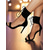 cheap Nightlife Party-Women&#039;s Black Lace-Up Ankle Strap High Heel Sandals - Sexy Open-Toe Stilettos for Nightlife Parties and Clubwear
