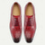 baratos Sapatos Sociais Clássicos-sapatos masculinos premium de couro de crocodilo vermelho com cadarço e detalhes elegantes para eventos empresariais e formais à noite
