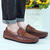 cheap Casual Loafers-Men's Brown Loafers &amp; Slip-Ons with Soft Footbed, Stylish Stitching and Comfortable Fit - Perfect for Business Casual, Everyday Wear and Weekend Outings