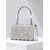 voordelige Clutches &amp; Avondtasjes-Elegante avondtas van kristal voor dames met zilveren ketting, kralendetails en hoogwaardige rits, perfect voor bruiloften, feesten en formele evenementen.