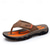 billige Ferietøfler-Herre utendørs flip-flop sandaler med T-stropp og polstret såle, slitesterkt mønster, sporty utseende for voksne, egnet for strandaktiviteter, fotturer, bruk ved bassengkanten, sommerferie