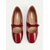 cheap 1950s-Women&#039;s 1950s Red Patent Leather Mary Jane Flats – Classic Retro Ballet Style with Bow Strap, Perfect for Vintage Fashion &amp; Everyday Wear