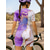 baratos Roupa de Triatlo Feminino-Mulheres Macacão para Triathlon Manga Curta Ciclismo de Montanha Ciclismo de Estrada Verão Roxo Gráfico Riscas Moto Secagem Rápida Resistente Raios Ultravioleta Zíper Frontal Bolso Traseiro Esticar