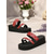 cheap Casual Sandals-Women&#039;s Wedge Sandals - Stylish Red Checkered Design, Comfortable Heel for Casual and Fashion-Forward Summer Look