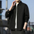 preiswerte Hemdjacke für Herren-Herren Hemd Freizeithemd Hemdjacke Einfach Urlaub Alltagskleidung Schwarz Orange Armeegrün Kaffee Langarm Revers Frühling Herbst Bekleidung Tasche