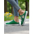 preiswerte Damen-Sneaker-Grüne Slip-On-Sneaker aus Canvas für Damen mit Schnürung – bequeme Sneaker ohne Fersenriemen, ideal zum Spazierengehen, Einkaufen, für den Schulweg und entspannte Sommertage