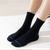 cheap Men&#039;s Socks-Men&#039;s 5 Pairs Multi Packs Socks Running Socks Casual Socks Black White Color Stripes Vacation Sports &amp; Outdoor Daily Basic Medium Spring Fall Fashion Casual