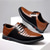 economico Scarpe Casual con Lacci-Sneakers da uomo in similpelle nere e bianche dal design sportivo: calzature comode e alla moda per giornate casual, viaggi e gite del fine settimana
