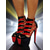 cheap 1980s-Women&#039;s Red and Black Patent Leather Platform Heels – Glossy Strappy Sandals with 1980s Punk Style for Nightlife and Clubwear