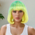 cheap Party Wigs-Synthetic Wig kinky Straight Natural Straight Layered Haircut Neat Bang Machine Made Wig 12 inch A1 Synthetic Hair Women&#039;s Classic Comfortable Color Gradient Multi-color