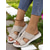 cheap Comfort Sandals-Women&#039;s Flyknit Sport Sandals – Lightweight Grey Mesh Slide Sandals, Flexible Sole, Perfect for Gardening and Daily Walks