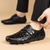abordables Chaussures Décontractées Slip-On-Chaussures à enfiler pour hommes à motif crocodile marron avec sangle velcro - élégantes, confortables, idéales pour les tenues décontractées et les aventures en plein air