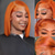 cheap Human Hair Lace Front Wigs-Ginger# Front Lace Short BOBO Wig  Orange 13*4 Lace Straight Hair 150% Density