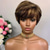 cheap Human Hair Capless Wigs-Human Hair Wig Short Natural Straight Pixie Cut Short Bob Side Part Layered Haircut Natural Designers Natural Hairline Capless Brazilian Hair Women&#039;s Natural Black #1B Black / Dark Wine Medium Brown#4