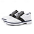 economico Scarpe da Golf da Uomo-scarpe da golf classiche da uomo in bianco e nero con tomaia in similpelle - design versatile per il golf e l'abbigliamento casual