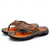 billige Ferietøfler-Herre utendørs flip-flop sandaler med T-stropp og polstret såle, slitesterkt mønster, sporty utseende for voksne, egnet for strandaktiviteter, fotturer, bruk ved bassengkanten, sommerferie