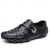 abordables Chaussures Décontractées Slip-On-Chaussures à enfiler pour hommes à motif crocodile marron avec sangle velcro - élégantes, confortables, idéales pour les tenues décontractées et les aventures en plein air