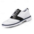 economico Scarpe da Golf da Uomo-scarpe da golf classiche da uomo in bianco e nero con tomaia in similpelle - design versatile per il golf e l'abbigliamento casual