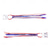 cheap Hair Styling Accessories-4th of July American Flag Hair Ties Bands,Patriotic Hair Accessories,Memorial Day Independence Day Decorations,2Pcs