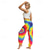 cheap Bottoms-Retro Vintage Boho 1970s Harem pants Yoga Pants Hippie Tie Dye Smocked Waist Rainbow Women&#039;s Halloween Carnival Pride Parade Pride Month Festival Adults&#039; Pants